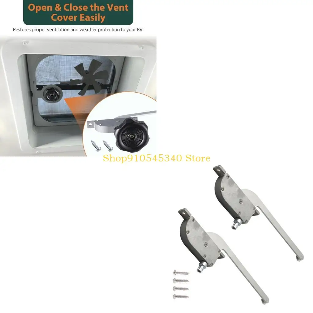 U2JA Motorhome Roof Vent Control Assembly with Knob and Screw for Manual Lift Vents, 14 x 14 Inch Hardware for V2119 V2092 V2094