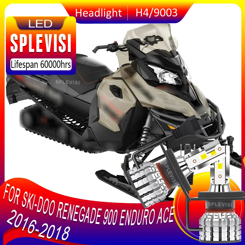 

Dust-Proof Tool-Free Installation Simple Setup LED 9003 motorcycle Headlight For Ski-Doo Renegade 900 Enduro ACE 2016 2017 2018