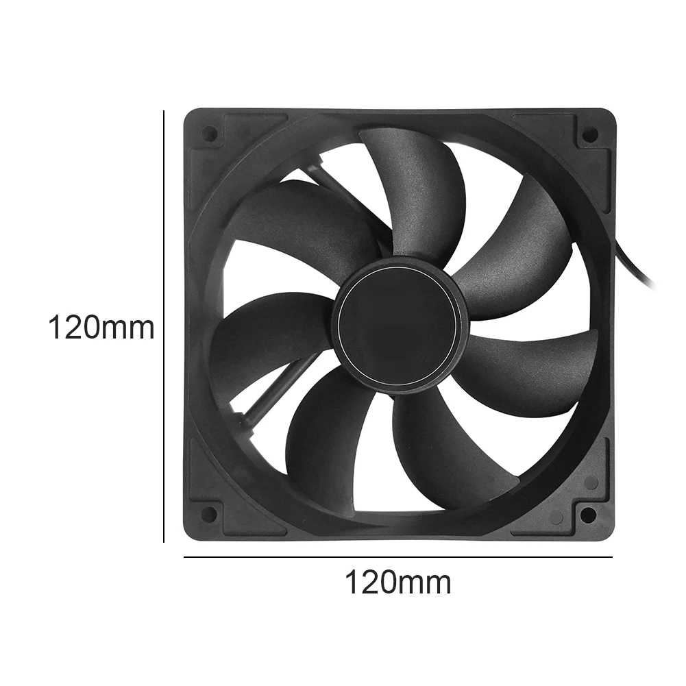 120mm refroidisseur de processeur silencieux refroidissement silencieux 4 broches PC boîtier d'ordinateur ventilateur de refroidissement 12V silencieux CPU radiateur dissipateur thermique