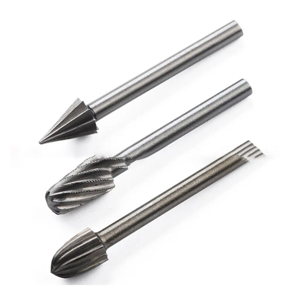 10 Piece Set Of High Speed Steel Electric Grinder Grinding Head Woodworking Rotary File Milling Cutter Carving Knife