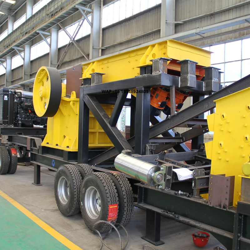 Portable Jaw Crusher and Screen | Small Mobile Aggregate Plant With Vibrating Screen |for Mining & Recycling