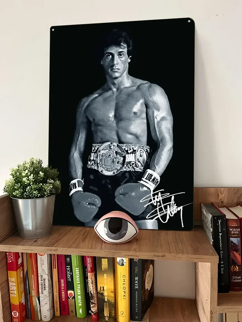 سيلفستر ستالون ملصق الملاكمة صفيح تسجيل القهوة بار الملحقات علامات معدنية قابلة للتخصيص ل جدار الفن الديكور الرجعية #4