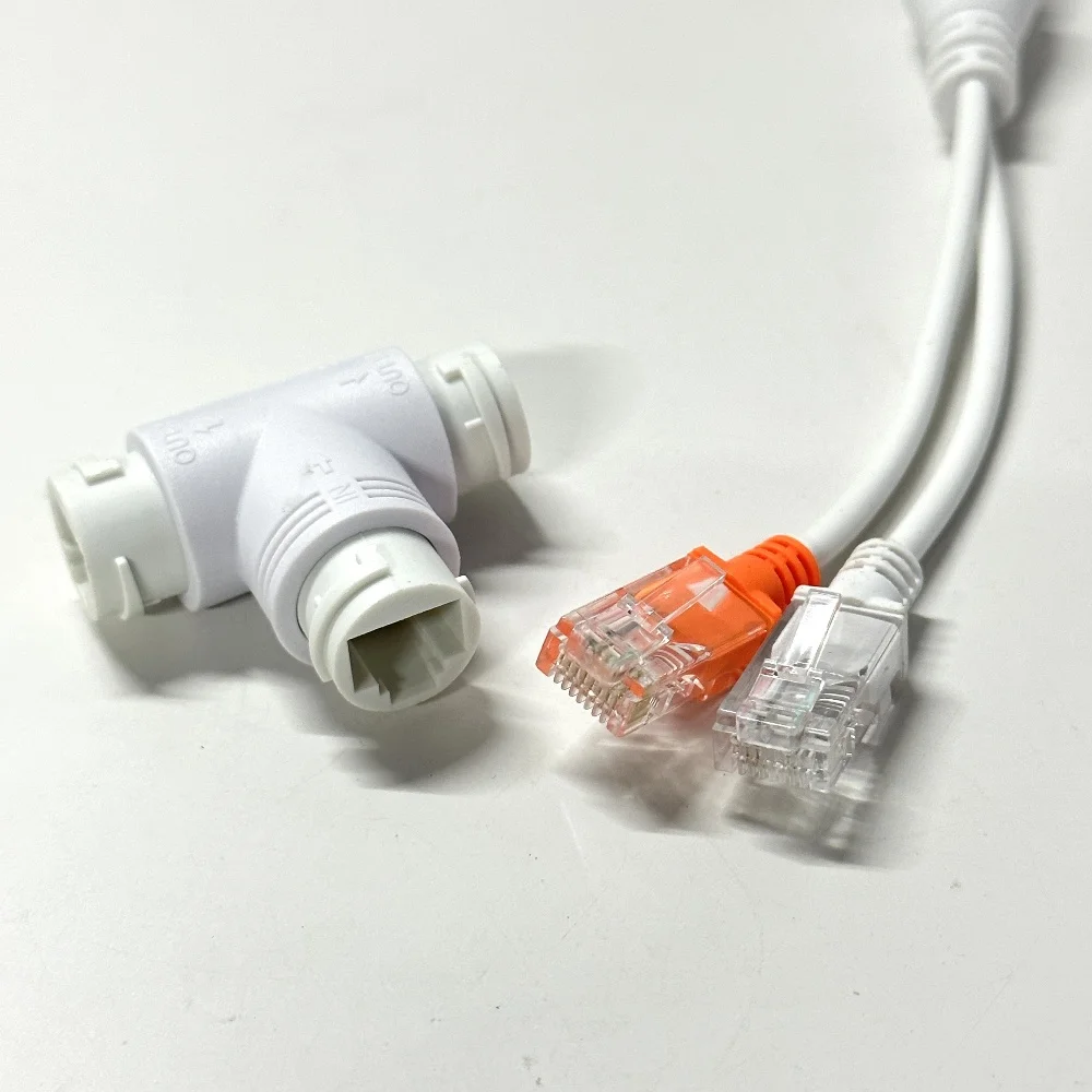 POE Cable 1 to 2 POE Splitter Cable RJ45 Connector Adapter For CCTV IP Security Camera System
