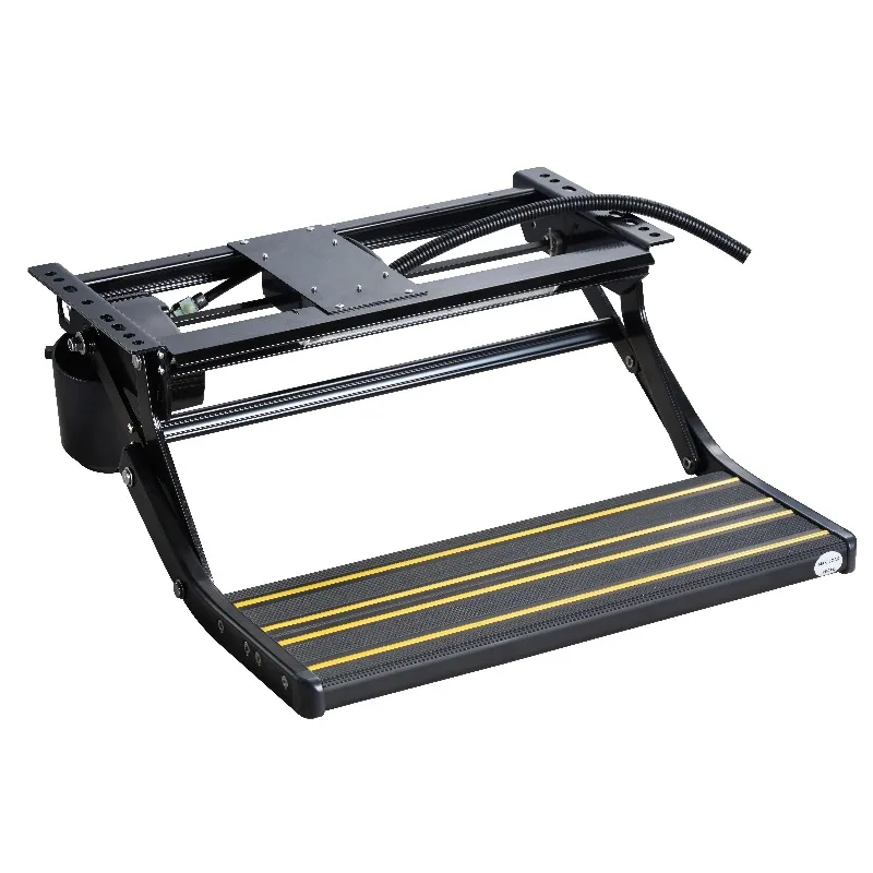 

Аксессуары для автофургонов, одиночные моторизованные электрические ступеньки из алюминиевого сплава со светодиодной подсветкой для каравана, кемпера, дома на колесах