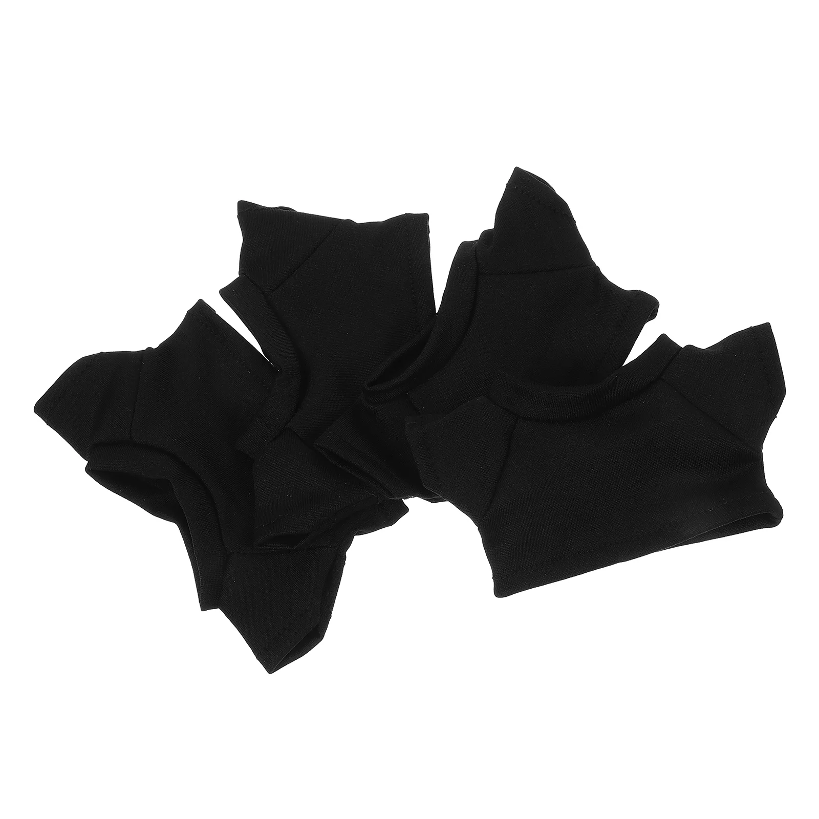 4 Pcs Kids Toys Bear Costume Clothes DIY Filling Shirt for Dolls Stuffed Clothing Bears Black