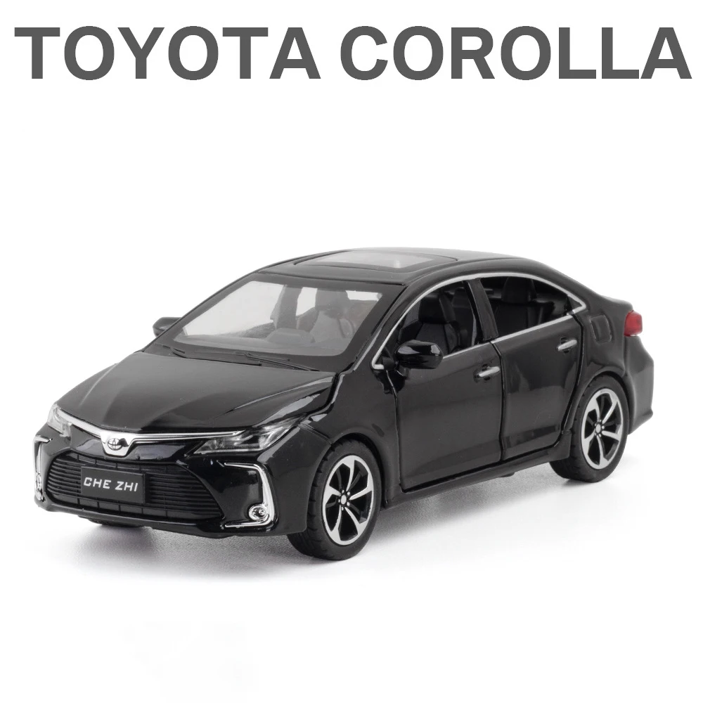 1:32 Toyota Corolla Hybrid Alloy Car Diecasts & Toy Vehicles Car Model Sound and light Pull back Car Toys For Kids Gifts