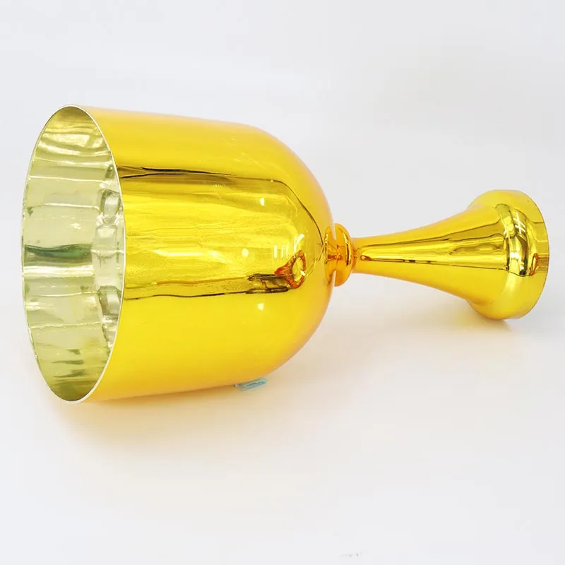 Pure Gold Handheld Chalice Yoga Meditation Chalice Handheld Crystal Singing Bowl Sound Meditation Healing Singing Bowl