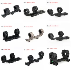 tactical hunting rifle scope airsoft airguns accessories double rings 25.4mm 30mm scopes mount w bubble level for 20mm rail