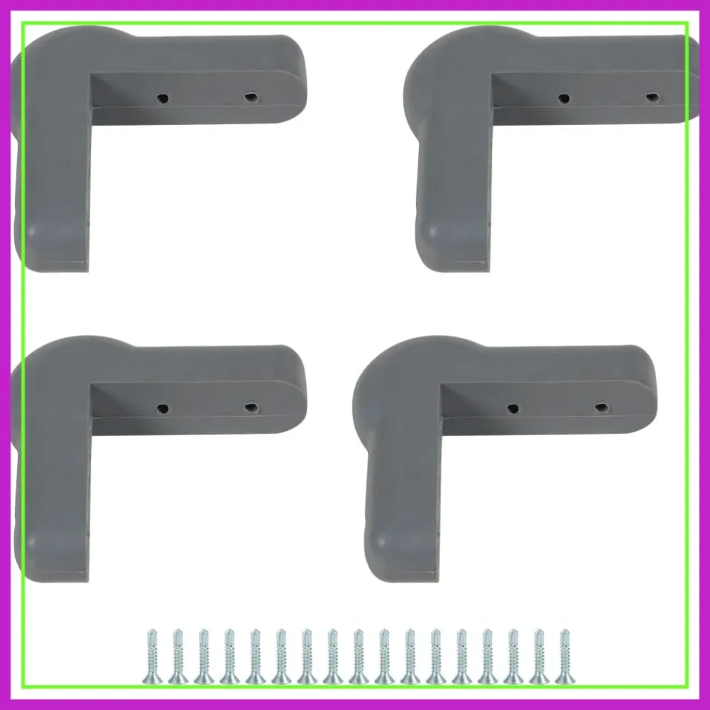 

4.25 inch Rubber Corner Guard FZJ-03 Gray (4pcs) - Heavy Duty Edge Protector for Furniture