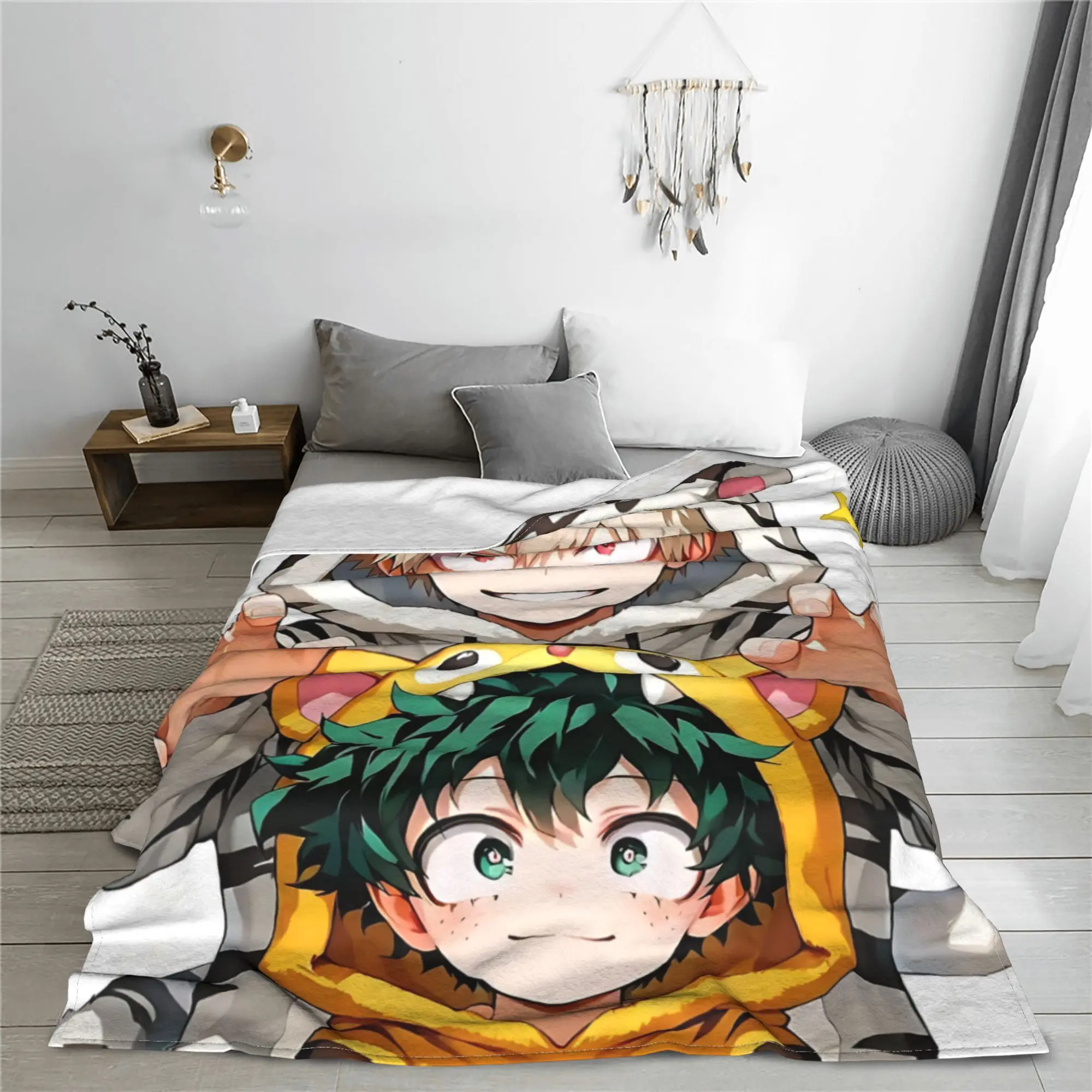 1PC Izuku Midoriya  Winter Blankets for Adults Bedding Home Interior Sofa Knee