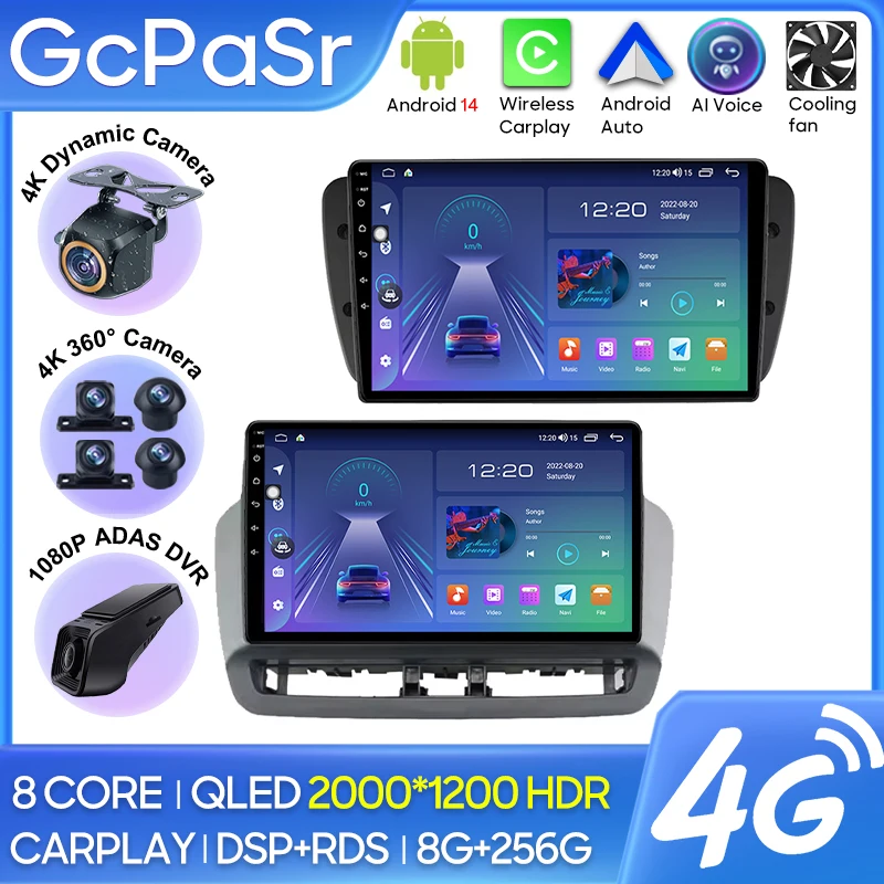 

Car Radio Carplay For Seat Ibiza 2012 - 2015 Navigation GPS Android Auto Multimedia Player Stereo Autoradio Bluetooth 4G No 2din