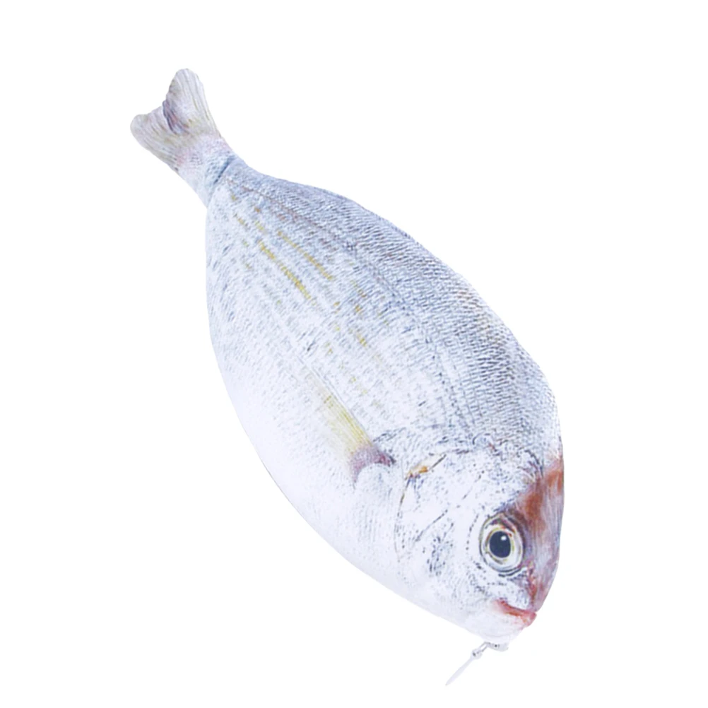 

Simulated Fish Shaped Pencil Bag Makeup Case Coin Purse Fish Shaped Pencil Case Stationery Storage Bag (Whitebait Pattern)