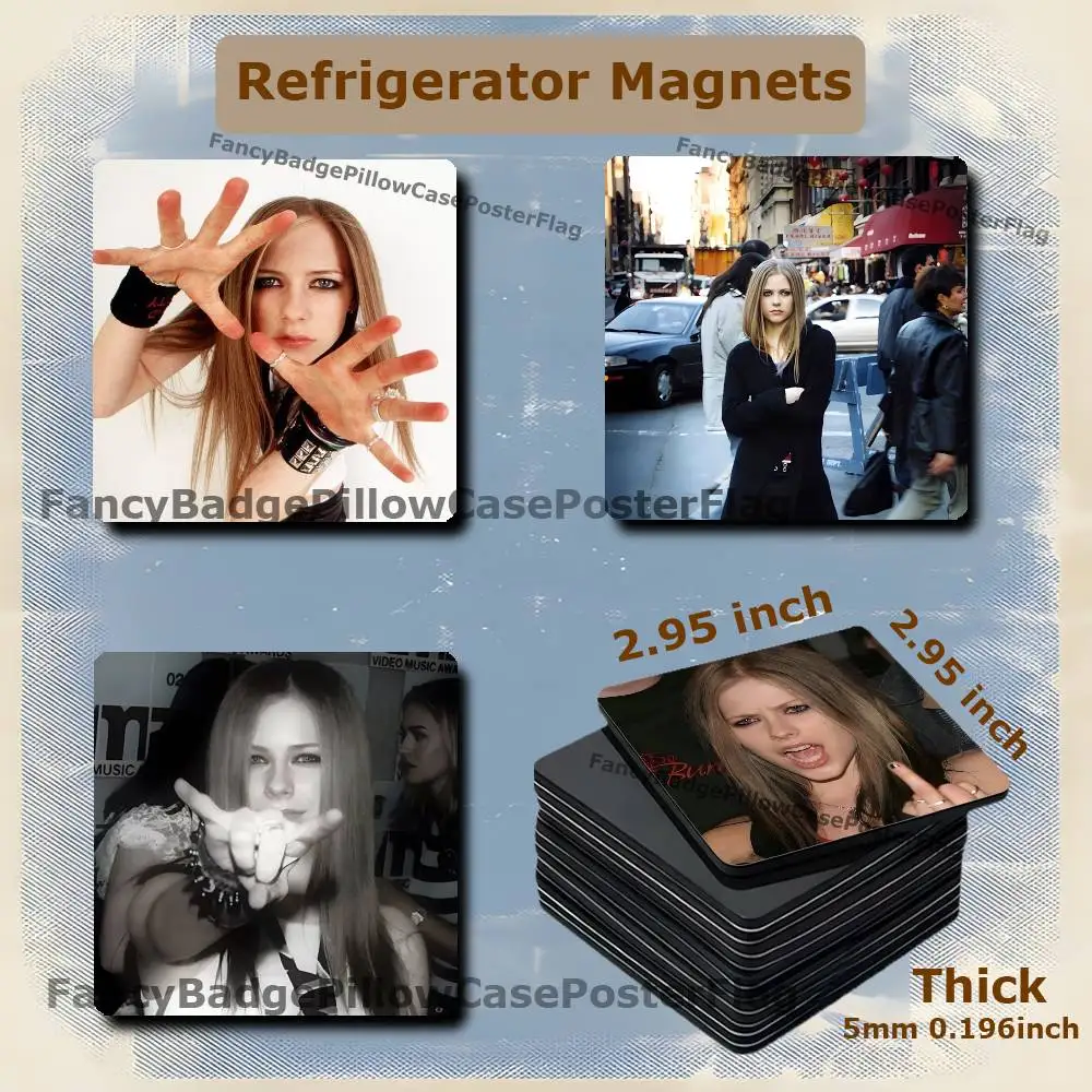 A-Avril Lavigne Let Go 75mm Refrigerator Magnet Magnetic Ins Style Home Decoration Gift Personalized Creative Magnetic
