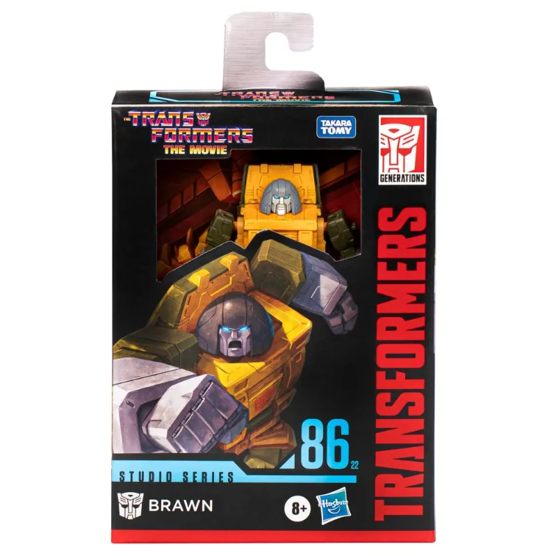 Hasbro mainan Transformers Studio Series Deluxe The 86-22 Brawn Toy 4.5นิ้วตุ๊กตาขยับแขนขาได้ใหม่