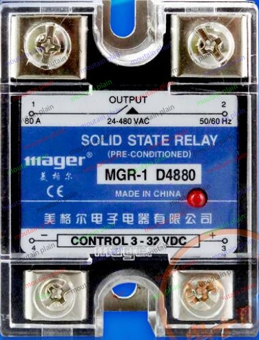 

Mager Genuine New Original Single-phase Solid-state Relay 24-480VAC SSR MGR-1 D4880 80A DC-AC