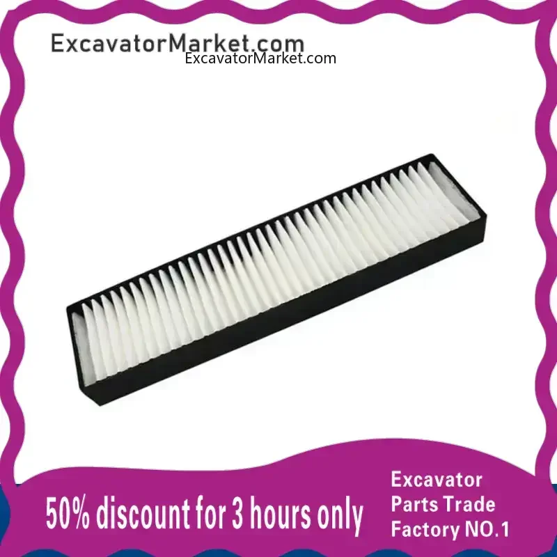 For Doosan Daewoo DX55 60-9C New built-in external air conditioning element Filter mesh High quality parts Excavator Parts