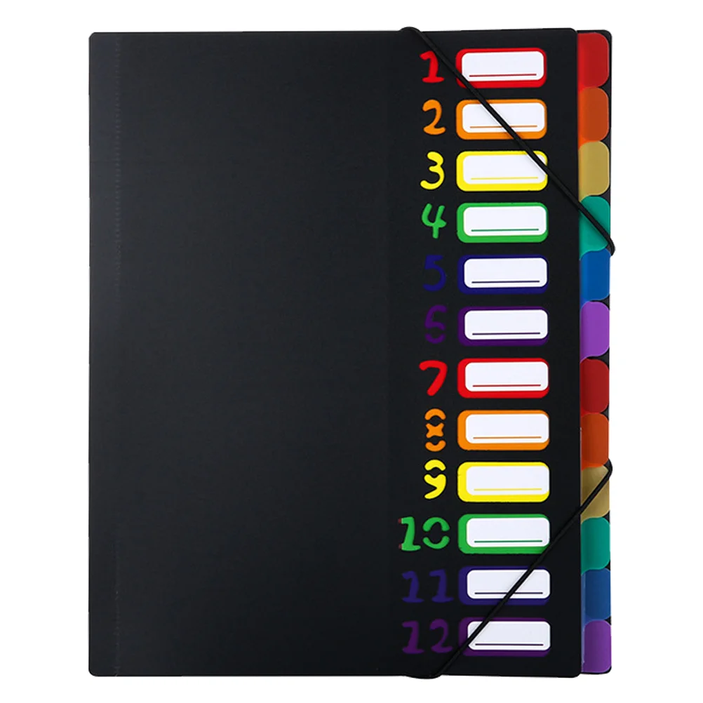 

Plastic Document Folder A4 File Bag Receipt Holder Multi layer ganizer Storage Files Papers Travel Office Student Use