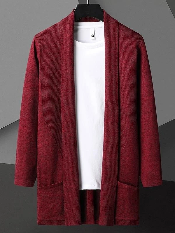 

Повседневный вязаный кардиган для мужчин, весна-осень, новый модный брендовый топ с отложным воротником для отдыха, летний свитер для подростков