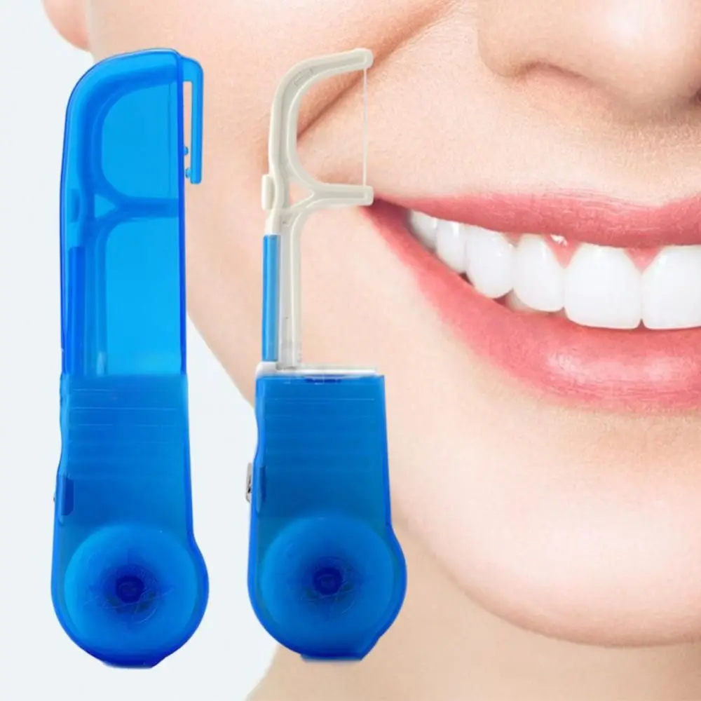 Teeth Whitening Oral Cleaning Tool Toothpicks Built-in Spool Tooth Floss Teeth Flosser Dental Floss Holder Interdental Brush