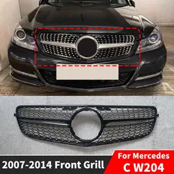 Aggiornamento Sport Refit Diamond Style Cofano Anteriore Paraurti Griglia Griglia Per Mercedes W204 Benz C 2007-2014 C43 Facelift Ingresso Tuning