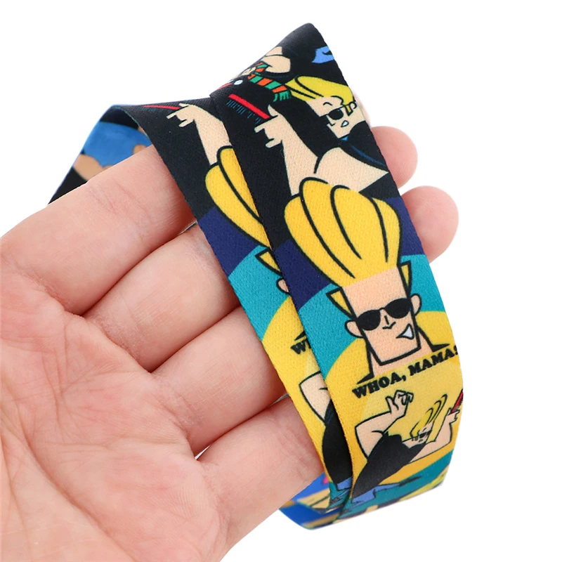 Johnny Bravo Keychain Lanyards Id Badge Holder ID Card Pass Gym Mobile Phone Badge Holder Key Strap webbings ribbons - Image 6