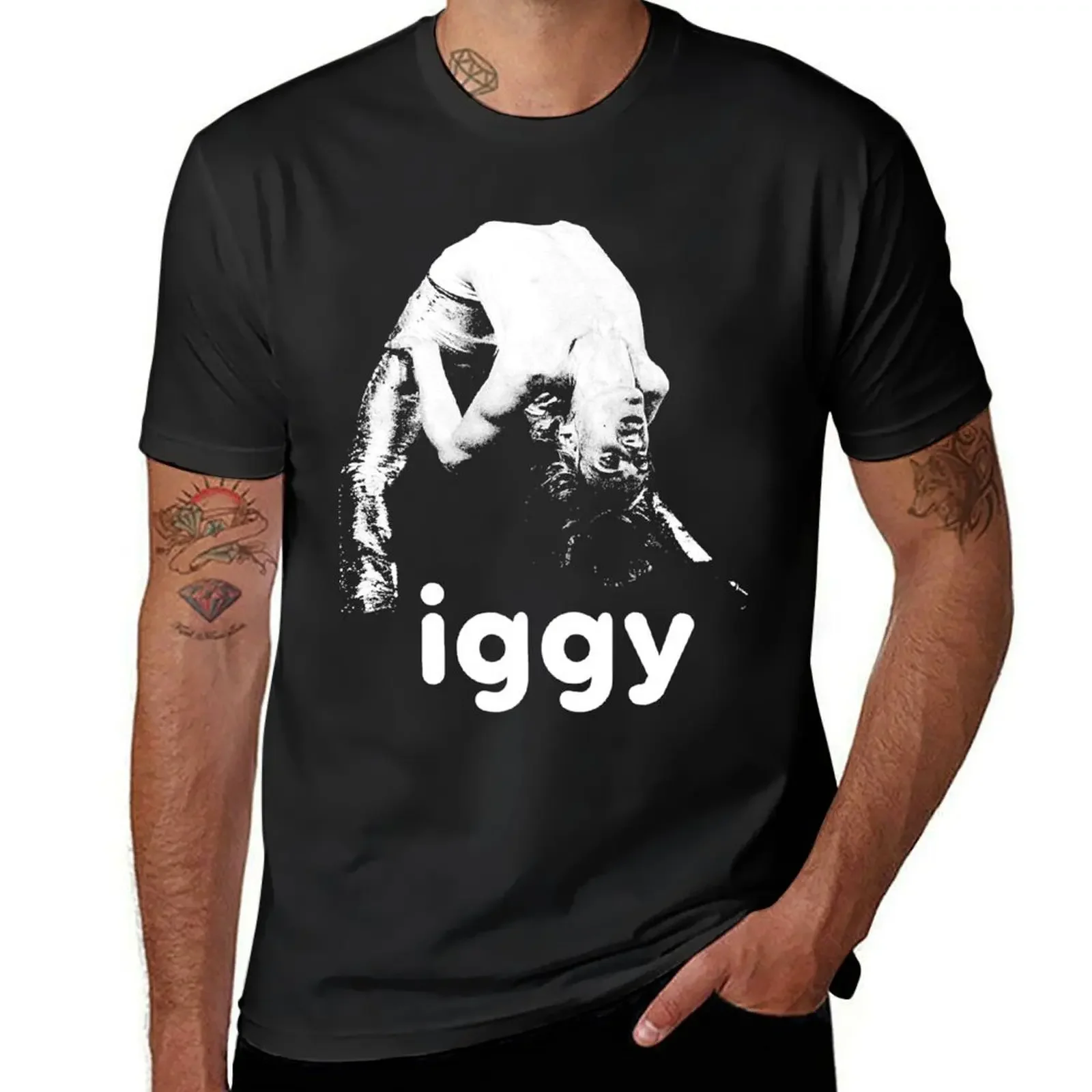 iggy - The White Stencil T-Shirt oversizeds man t shirt mens fashion