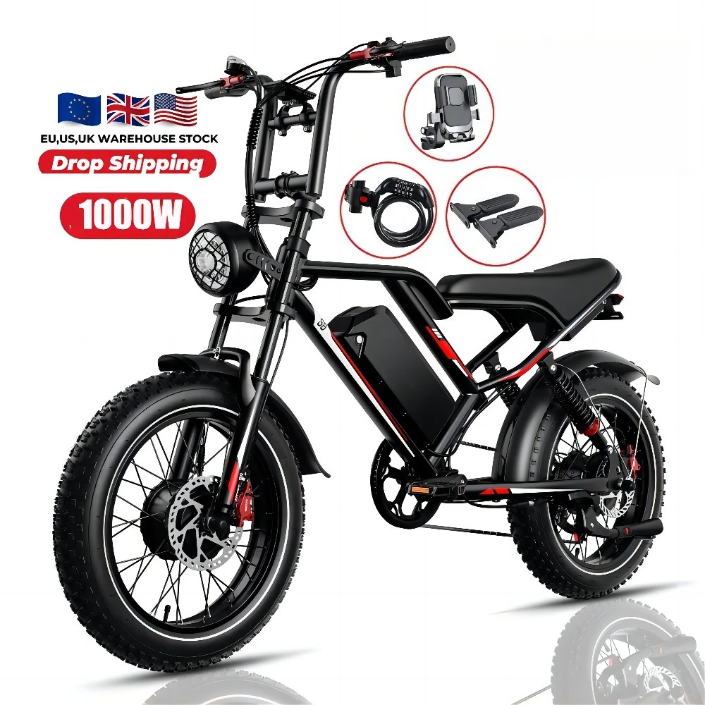 

EBike S8 2000 Вт Мотор Ebike Fatbike Алюминиевый сплав Электрический горный велосипед Fat Tire Ebike