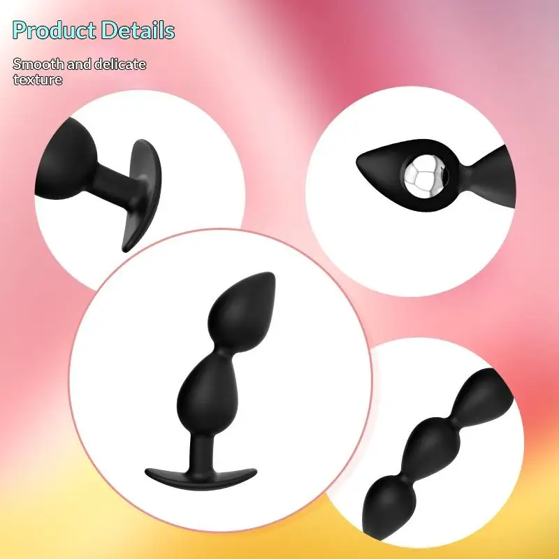 Adult 18 Sex Toy For UniseX Wearable Anal Plugs With Steel Balls Inside Anal Bead Butt Plug Fake Dildo Analplug Buttplug Butplug view 6