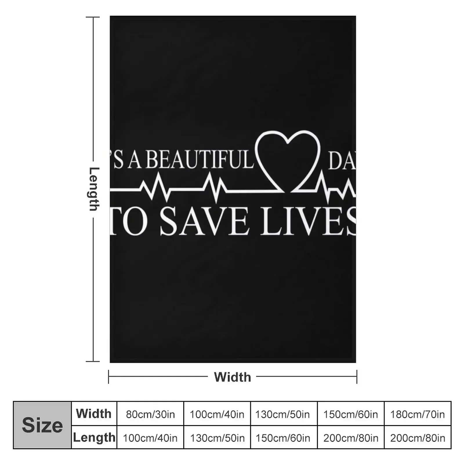 its a beautiful day to save lives Throw Blanket Extra Large Throw cosplay anime Polar Hairys Fashion Sofas Custom Blankets