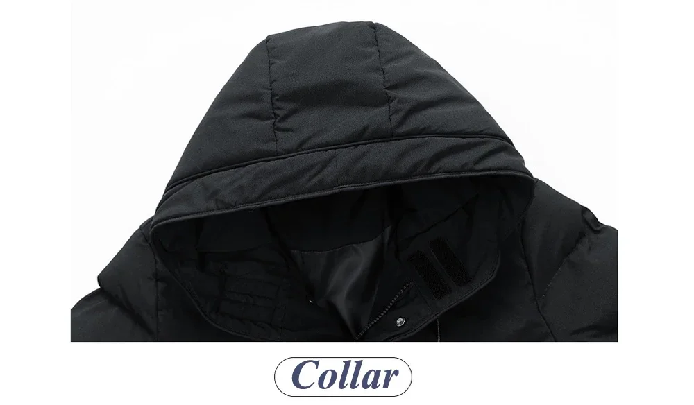 Men's Winter Hooded Puffer Parka Plus Size 7XL 8XL Thermal Warm Windbreaker Coat Mid-Long Heavyweight Casual Outdoor Jacket