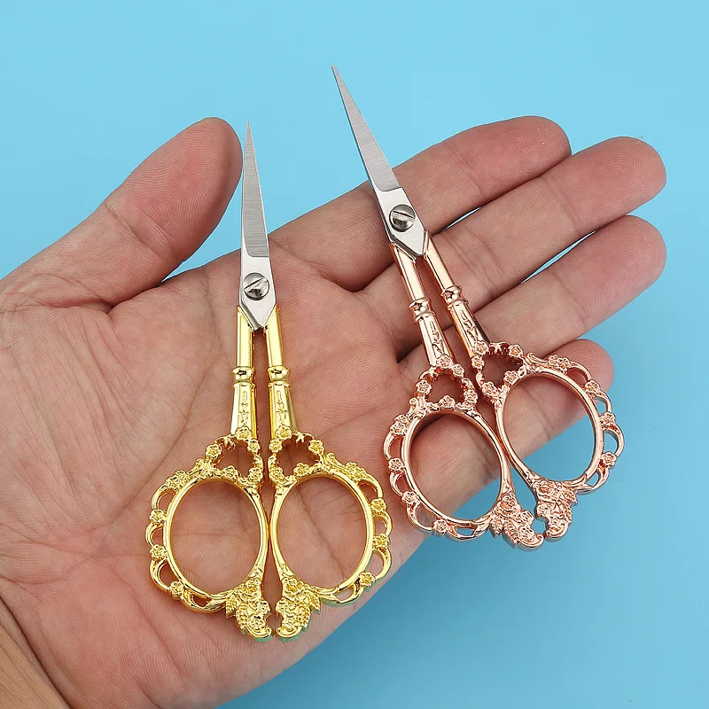 

1PC Professional Manicure Cuticle Scissors Vintage Stainless Steel Multi-Function Beauty Scissors Eyebrow, Eyelash,Manicure Tool