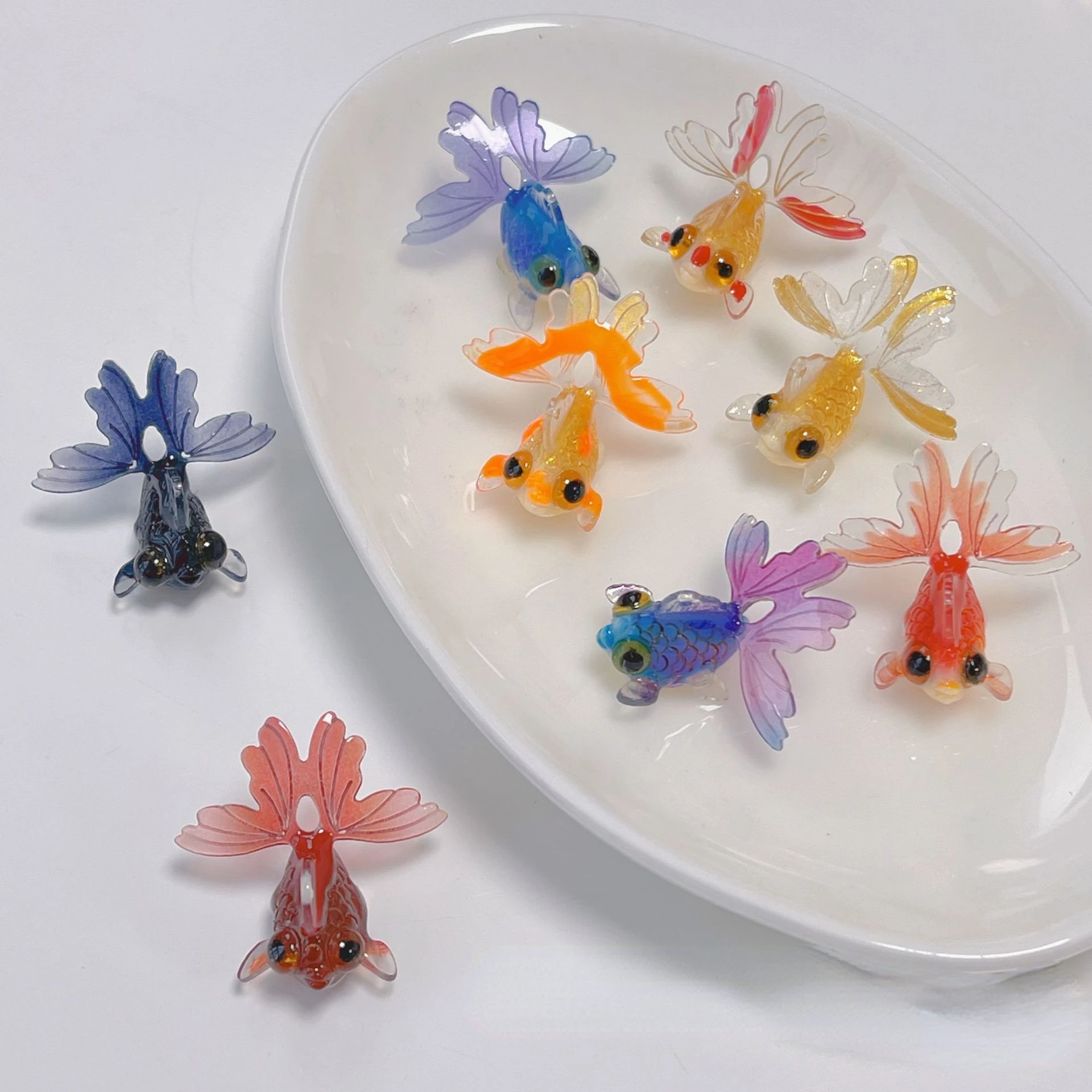 

Mini Acrylic Goldfish Animal Model Decor PVC Craft Figurine Decoration Miniature Fairy Garden Ornament DIY Accessories