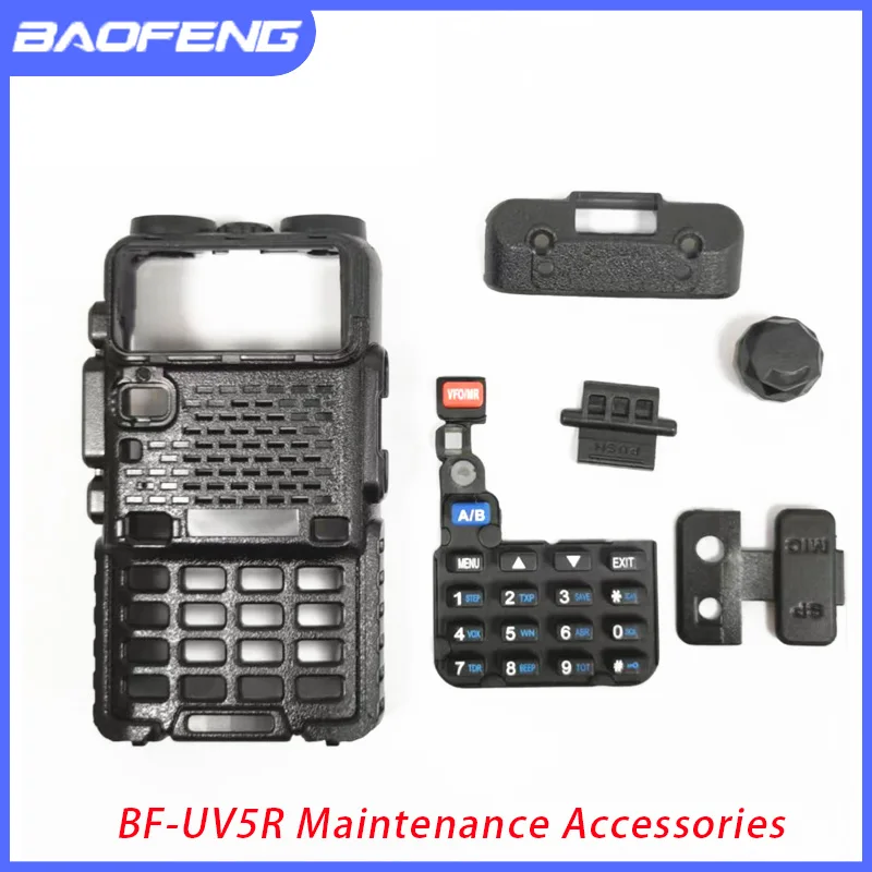 Baofeng UV-5R Walkie Talkie Maintenance Accessories Shell Knob PTT Transmission Frame With Button UV5R 2Way Radio Replace Parts