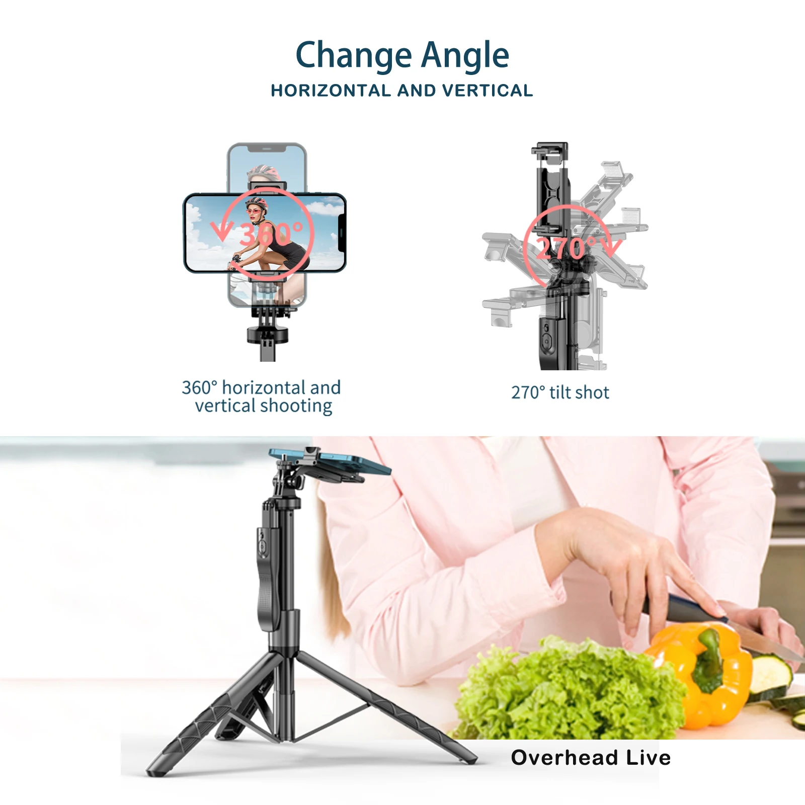 Boeica 158Cm Statief Selfie Stick Stand Opvouwbare Monopod Met Bluetooth Afstandsbediening Voor Mobiele Telefoon Camera Statief Stabilisator