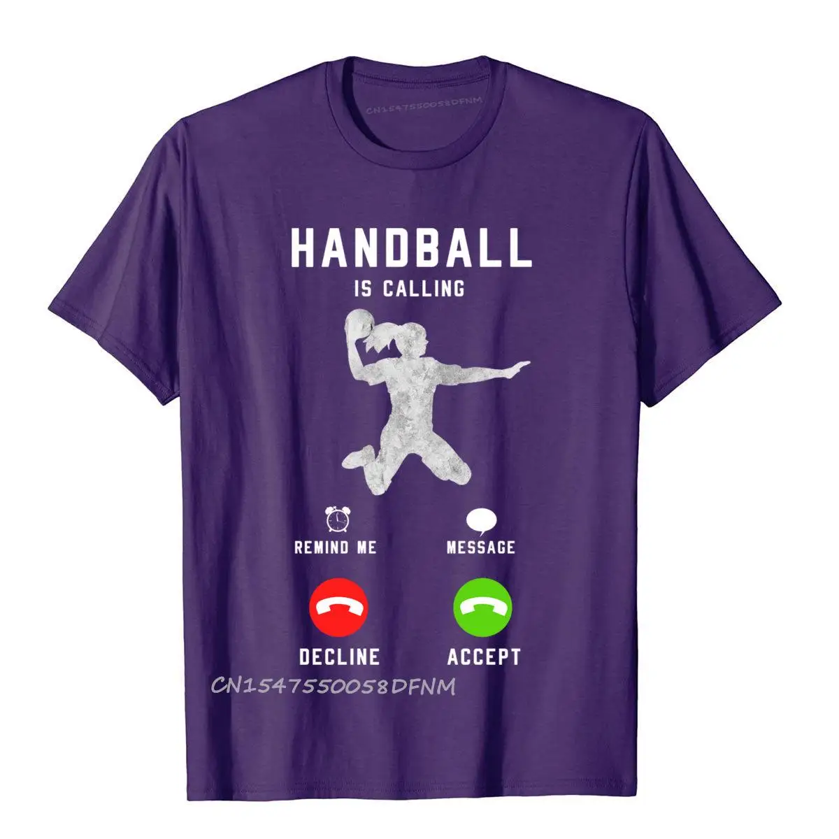 Handball Is Calling Handball Player Faddish Printed On Tops Shirts Cotton T Shirt For Men Preppy Style