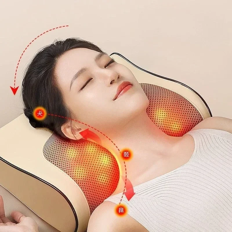 

Multi Functional Neck and Shoulder Massager Household Neck and Back Kneading Tool with Multiple Adjustable Hot Compress Massage