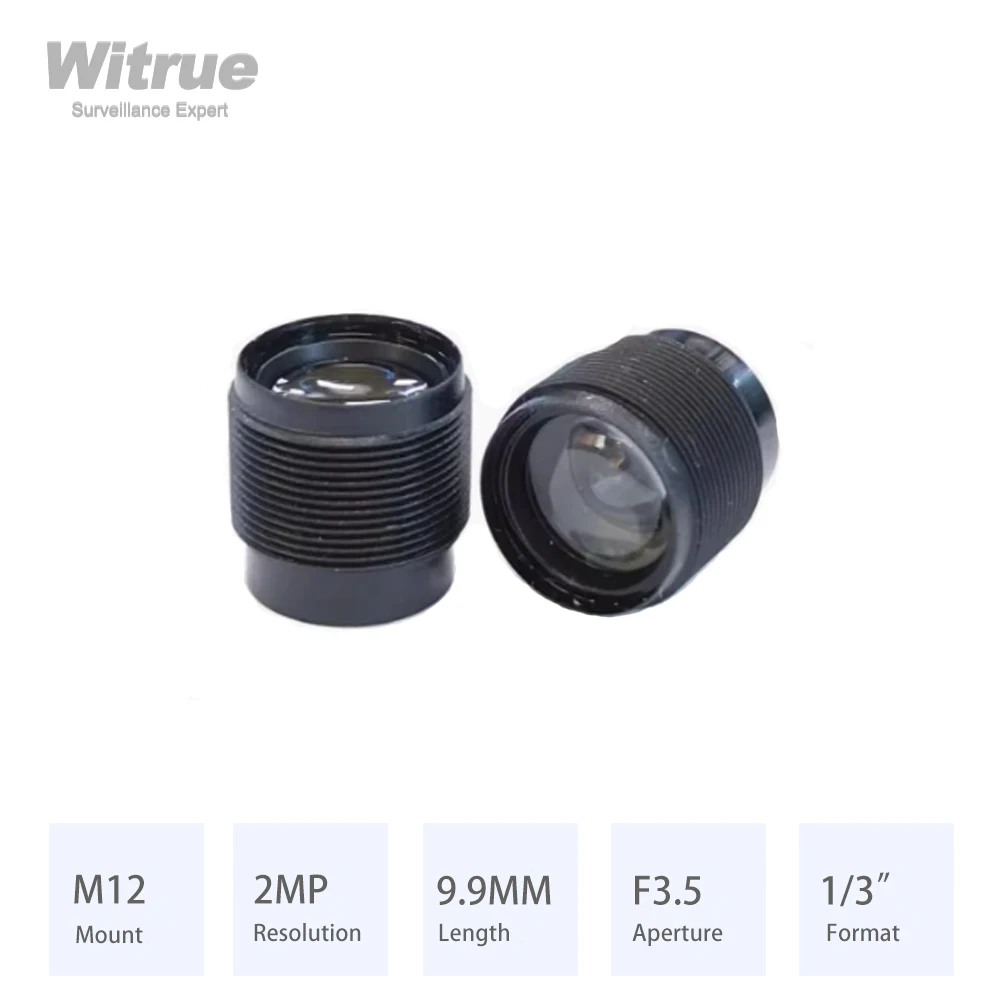 Witrue Pinhole Lens M12 Mount 9.9MM Aperture F3.5 Format 1/3 HD Megapixel for Surveillance Security Mini Cameras