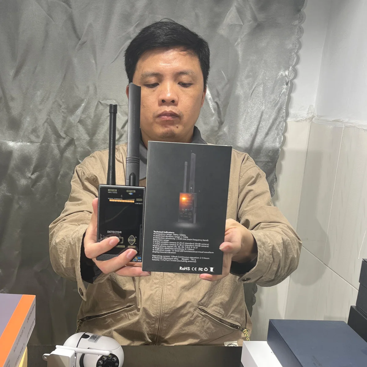 Counter Surveillance Detector ANEMA – Anti Targeting Device Finds Hidden GPS Wireless Camera Eavesdrop Bug, for Car/Meeting Room