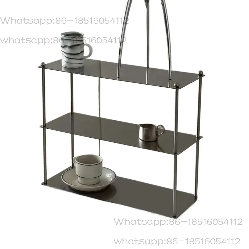 No. 3. Stainless Steel Multi-layer Desktop Finishing Rack Cosmetics Aromatherapy Stainless Steel Double Layer