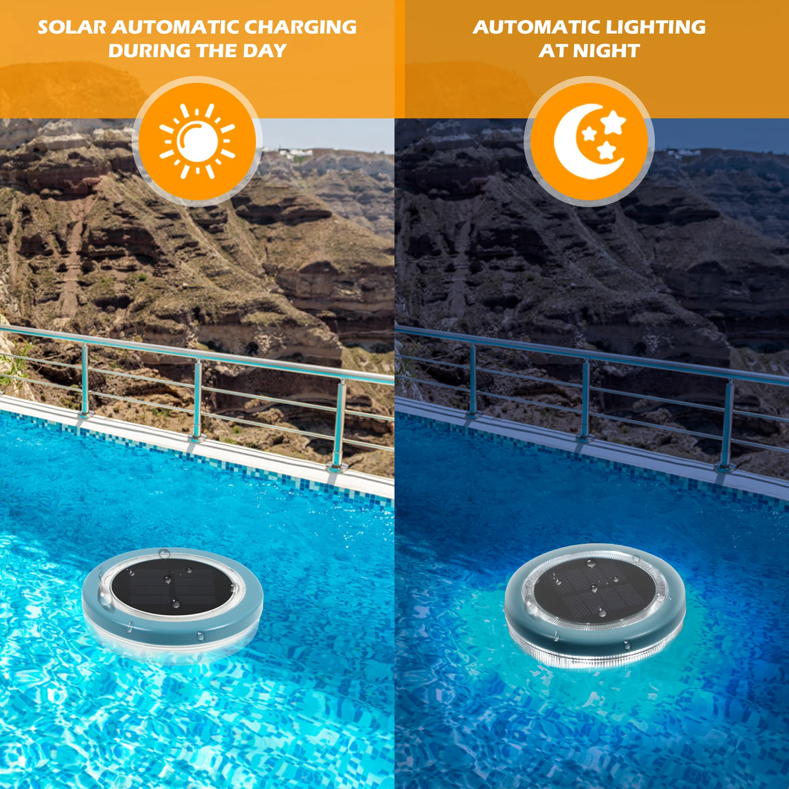 

Solar Floating Lights Waterproof Pool Pond Lamp Outdoor LED Decor Abs PC Solar Powered Charging Day Emitting Night