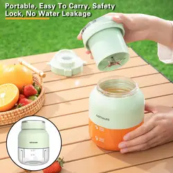 800ML Portable Juicer Cup Food Grade Water Bottle Juicer Wireless Fruit Squeezer Electric Blender Juice Maker Machine Kitchen