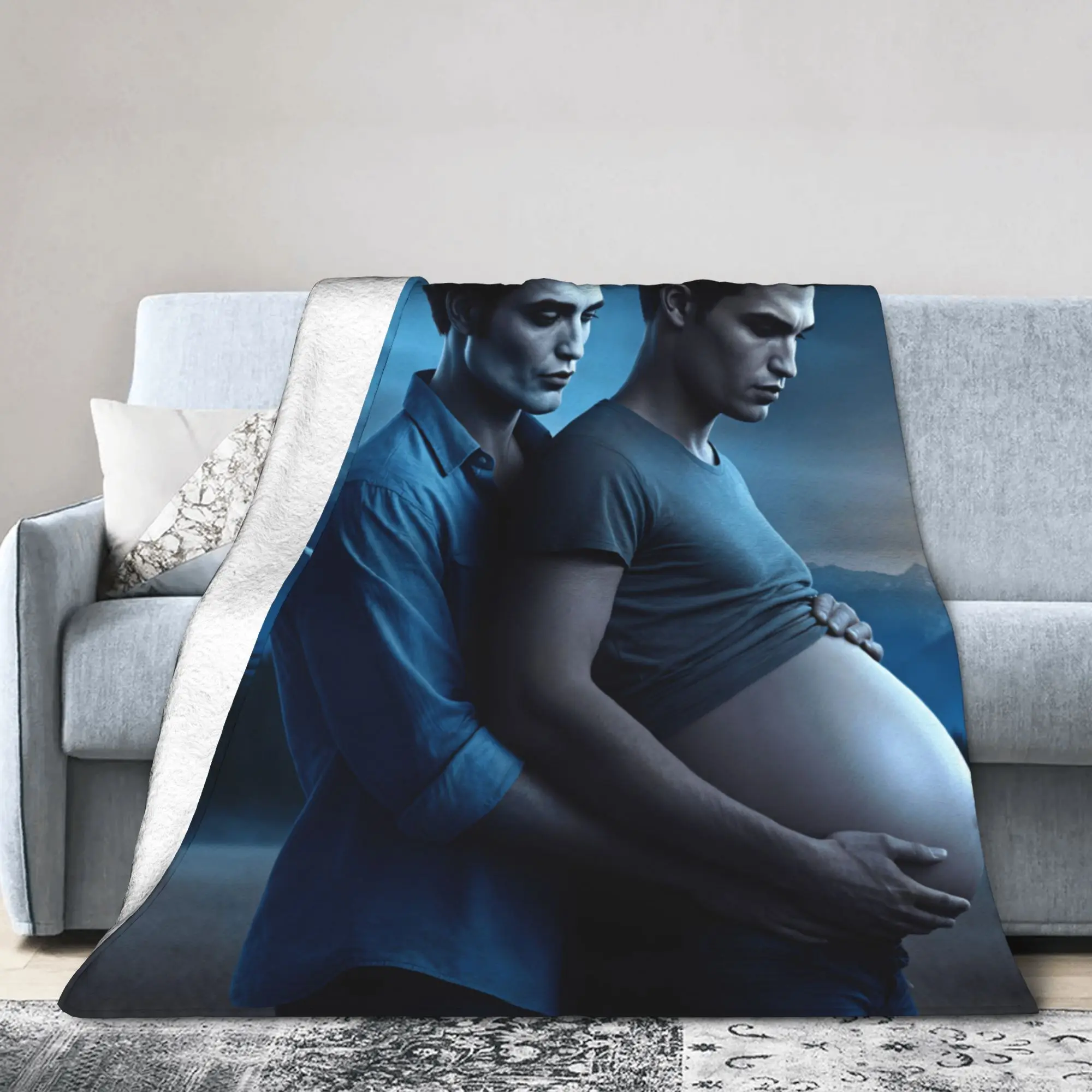 The Twilight Saga Edward And Bella Ai Meme Soft Blanket  Children Plush Throw Blanket Pattern Bedroom Bedspread Sofa Bed Cover