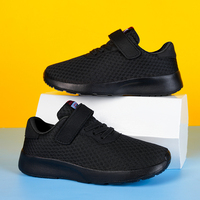 Boys' Breathable Running Shoes Lightweight Girls' Sports Shoes Seasonal Outdoor Children's Black Mesh Breathable Casual Shoes