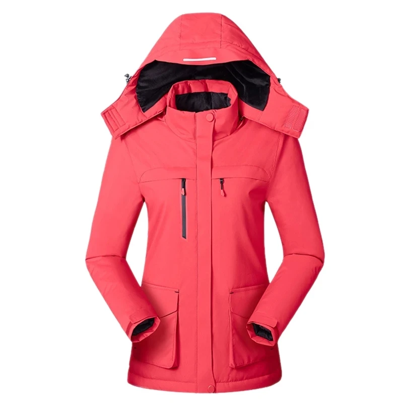 Frauen Winter Intelligente Heizung Jacke USB Lade Frauen Beheizten Mantel Outdoor Fleece Weibliche Winddicht Klettern Kleidung