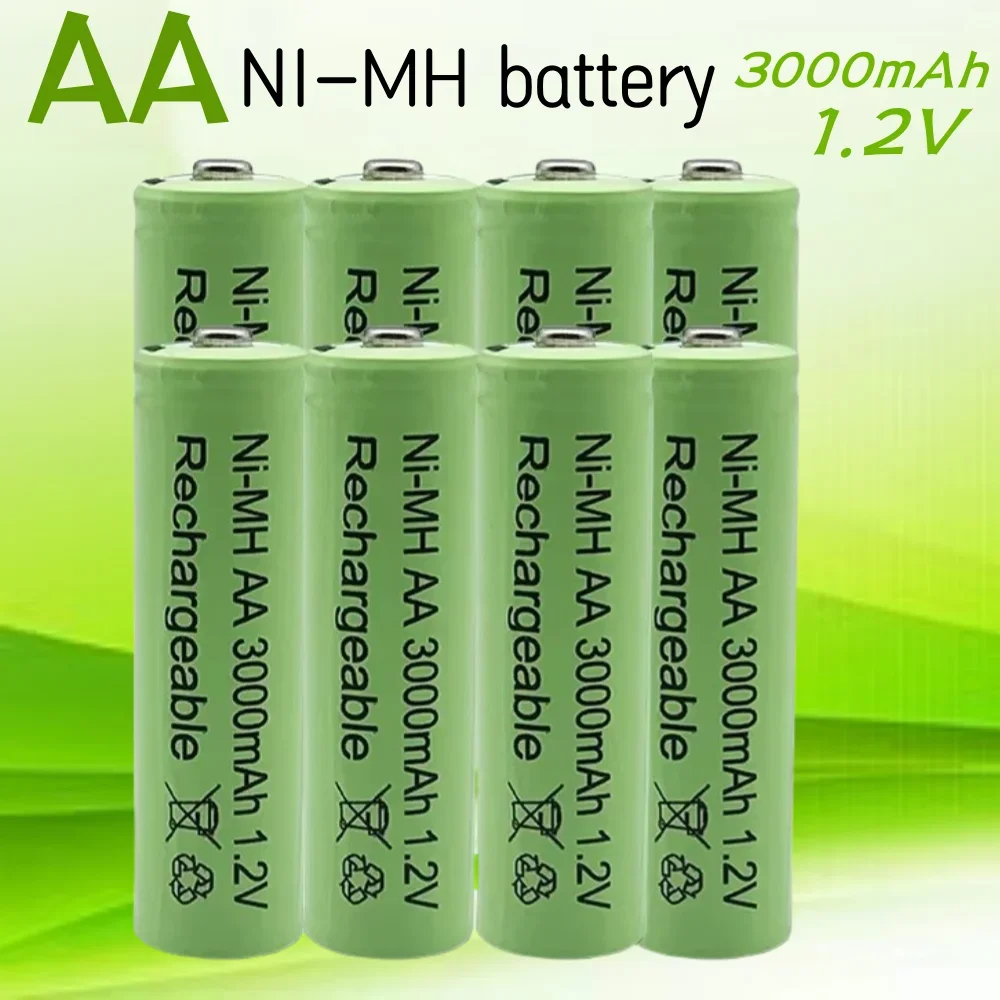 

100% original 1.2V 3000mAh Ni MH AA rechargeable battery Ni MH battery for camera, microphone, toy car