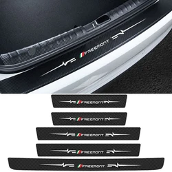 Carbon Fiber Car Door Edge Sill Protector Strip Stickers for FIAT FREEMONT 2023 2021 2019 Rear Trunk Bumper Scratch Guard Cover