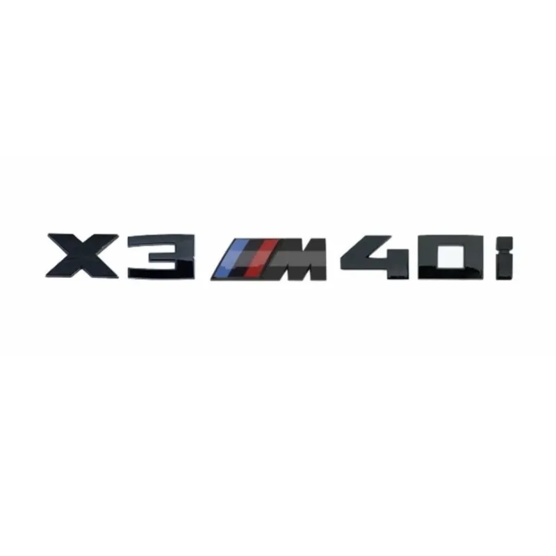 

Gloss Black For X3M40i Number Letters Rear Trunk EmblemBadge Decal Sticker