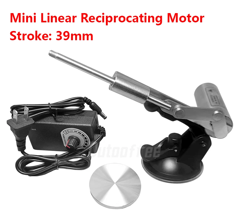 39 mm Hub, Mini-Teleskop-Linearantrieb, Hubmechanismus, Motor, 60 mm/75 mm Aluminiumplatte, 3XLR-Stecker optional – Detail 2