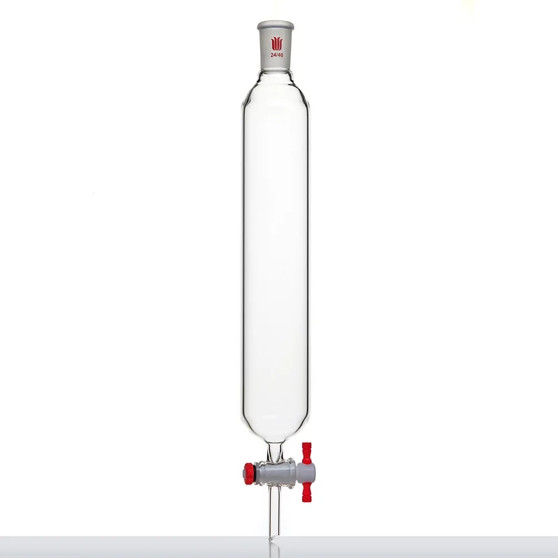 

SYNTHWARE Flash chromatography column without sand plate, Joint 24/40, 4mm PTFE valve aperture, Borosilicate glass, C184