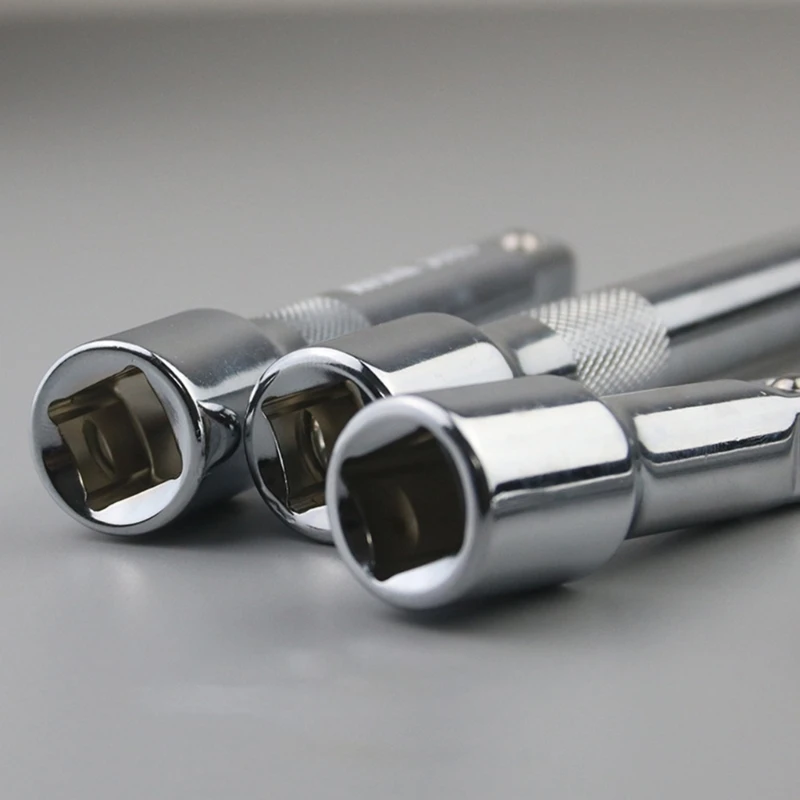 Socket Ratchet Wrench Extension Bar 1/4 3/8 CRV 50/75/100/125/150/250mm Bar Sleeve Connecting Rod Steering